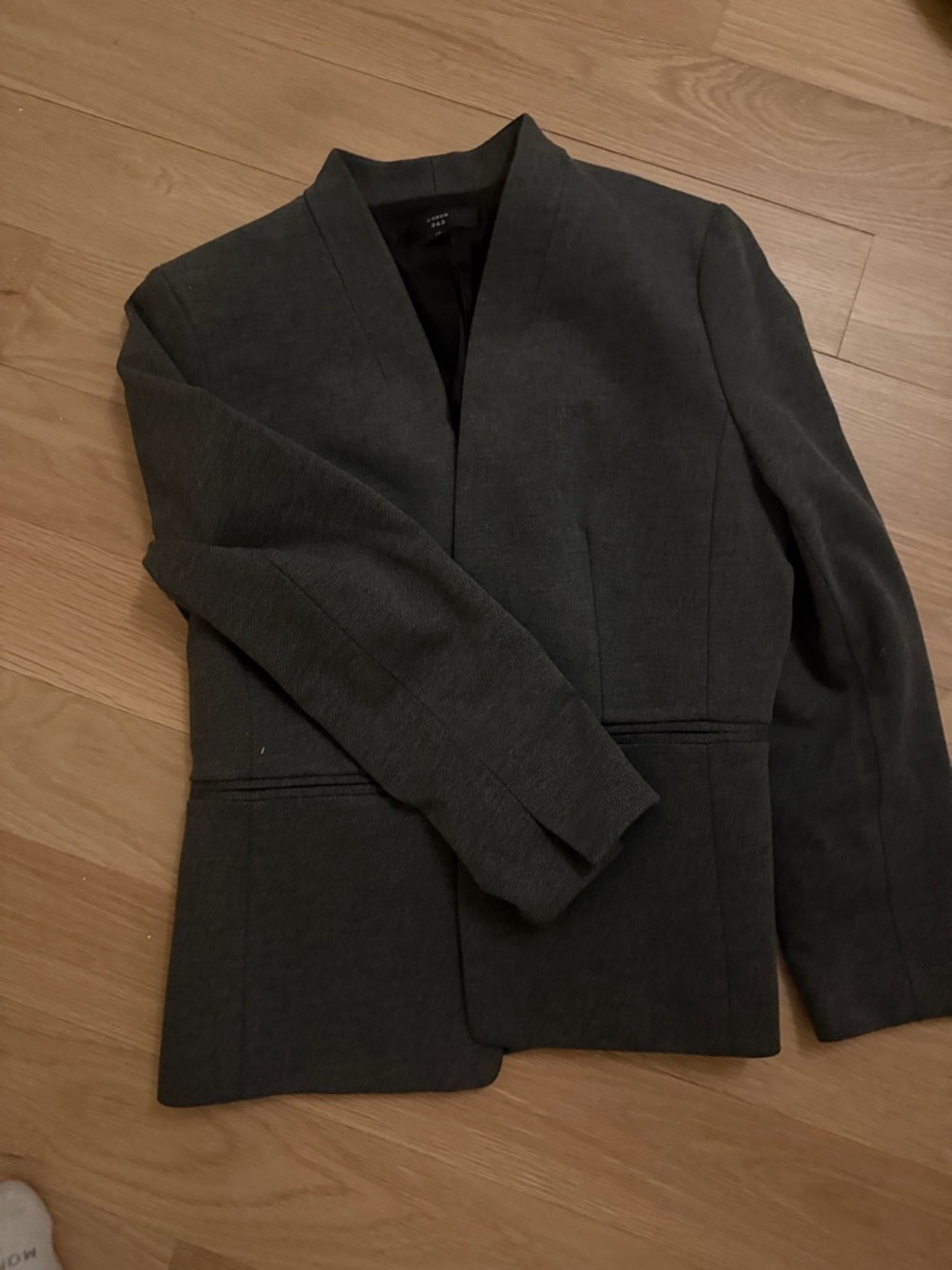 J. Crew Dark Gray Open-Front Blazer